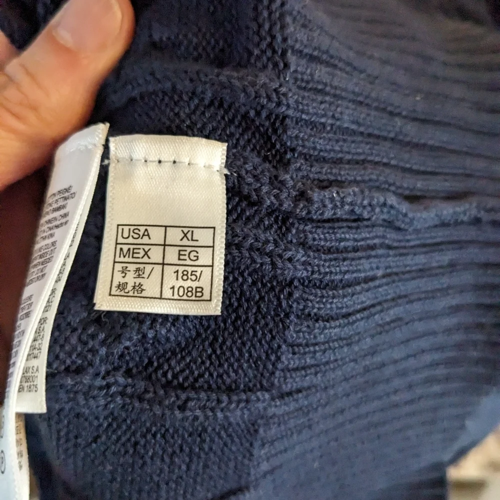 Brooks Brothers Men's Cotton Cable Crew Neck Sweater Sz XL